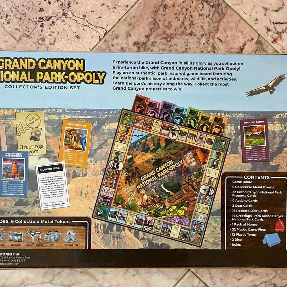 NEW Grand Canyon National Park-Opoly Collector's Edition Game Board